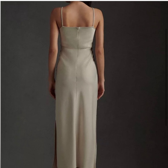Anthropologie BHLDN Cali Satin Cowl-Neck Midi Dress Bridesmaids Dress - Picture 2 of 13